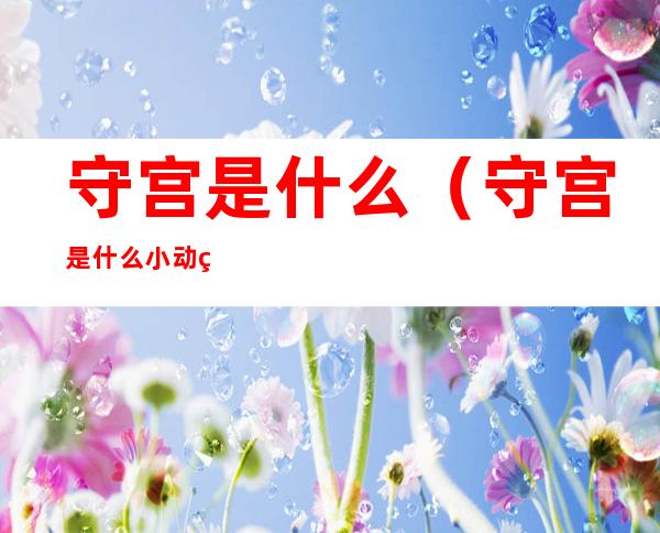 守宫是什么(守宫是什么小动物)