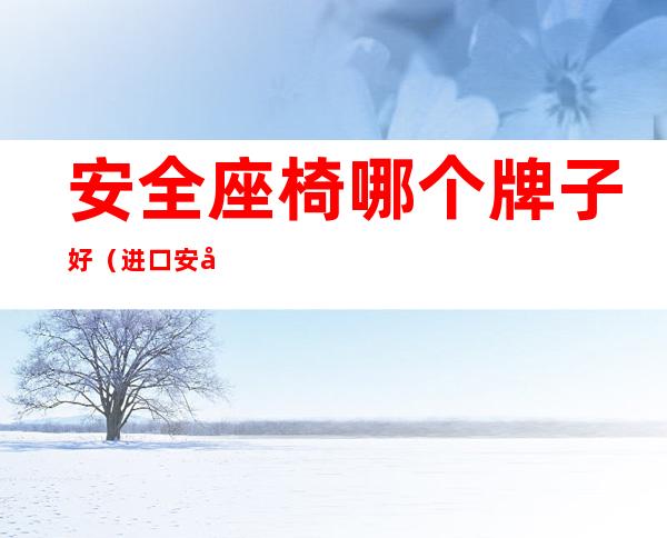 安全座椅哪个牌子好(进口安全座椅哪个牌子好)