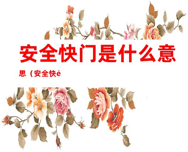 安全快门是什么意思(安全快门是什么意思图片)