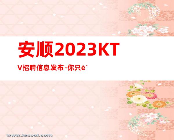 安顺2023KTV招聘信息发布-你只负责挣