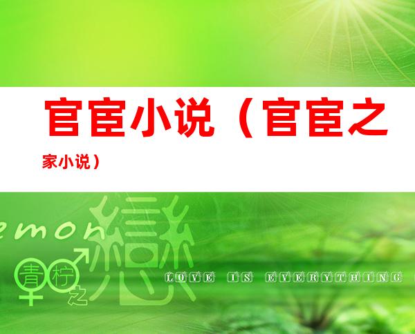 官宦小说(官宦之家小说)