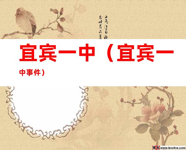 宜宾一中(宜宾一中事件)