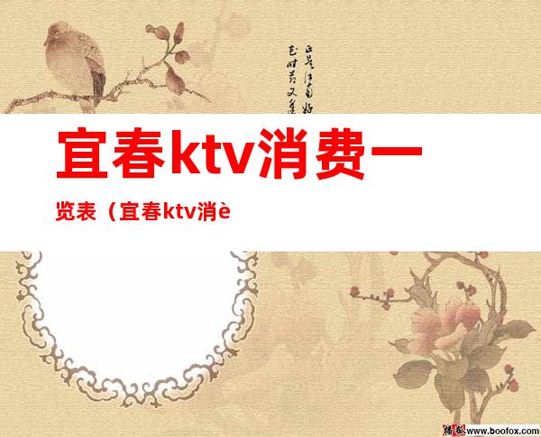 宜春ktv消费一览表(宜春ktv消费一览表图片)