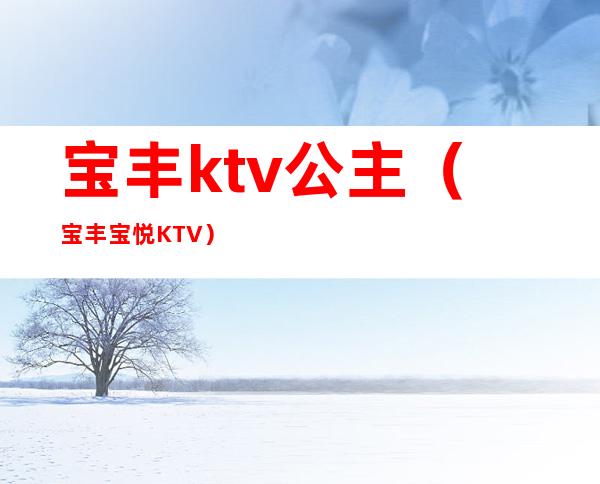 宝丰ktv公主（宝丰宝悦KTV）