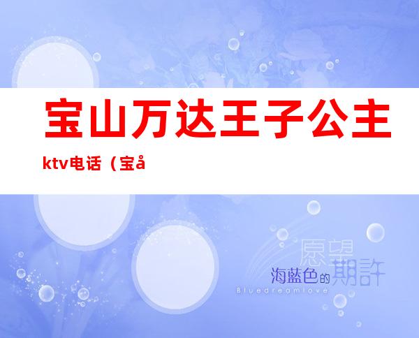 宝山万达王子公主ktv电话(宝山万达KTV)