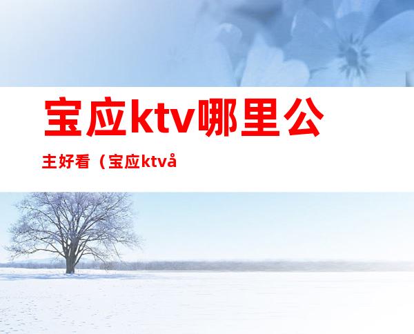 宝应ktv哪里公主好看(宝应ktv哪里公主好看一点)