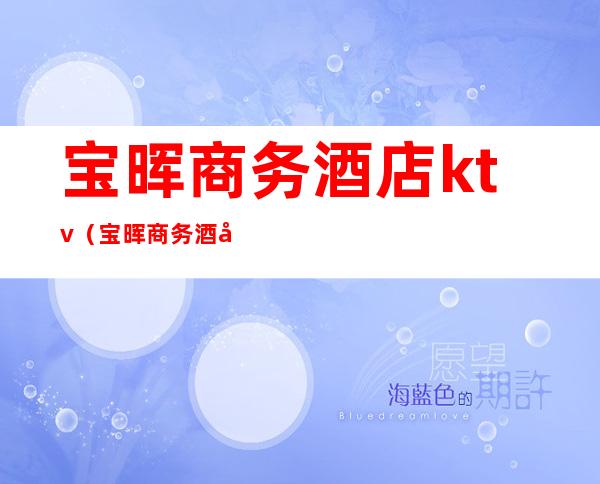 宝晖商务酒店ktv(宝晖商务酒店自助餐)