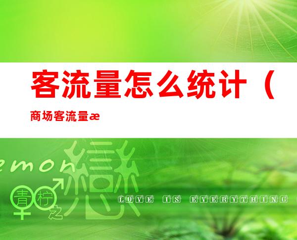 客流量怎么统计(商场客流量怎么统计)