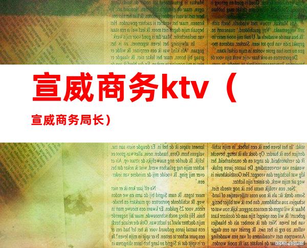 宣威商务ktv(宣威商务局长)