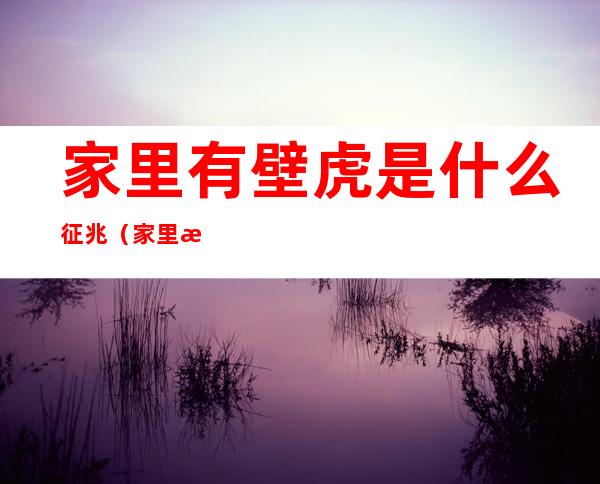家里有壁虎是什么征兆（家里有壁虎是什么征兆六楼）