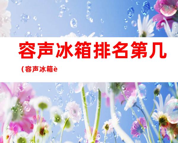 容声冰箱排名第几(容声冰箱质量怎么样,排名如何)
