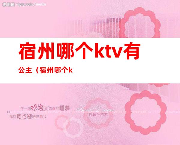 宿州哪个ktv有公主(宿州哪个ktv有公主房)