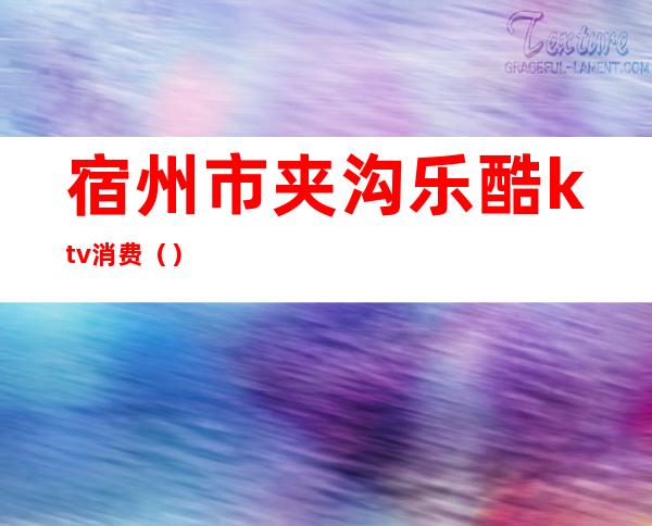 宿州市夹沟乐酷ktv消费()