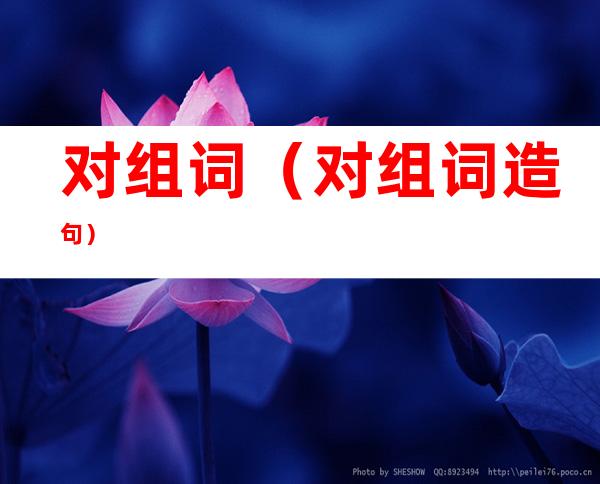 对组词(对组词造句)