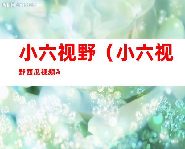 小六视野(小六视野西瓜视频个人主页)