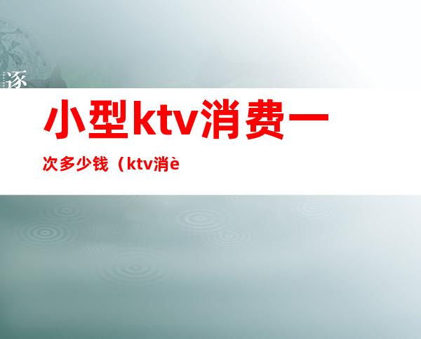 小型ktv消费一次多少钱(ktv消费一般多少钱一位)