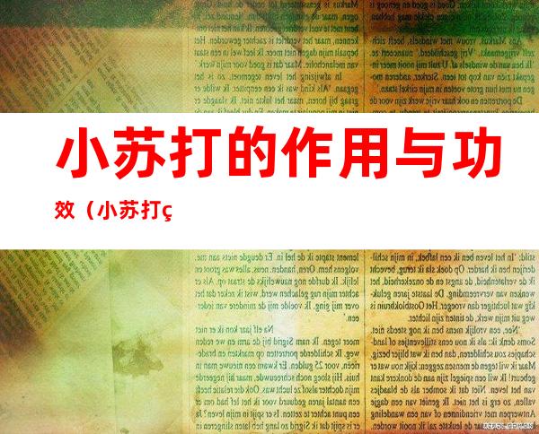 小苏打的作用与功效(小苏打的清洁作用有哪些)