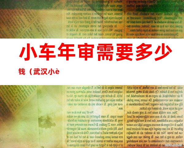 小车年审需要多少钱(武汉小车年审需要多少钱)