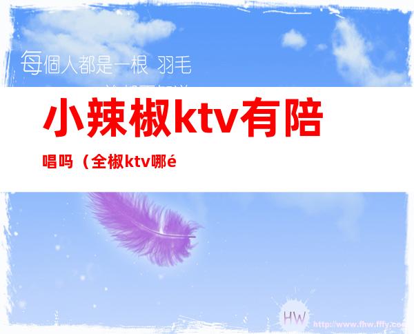小辣椒ktv有陪唱吗(全椒ktv哪里有陪唱的)