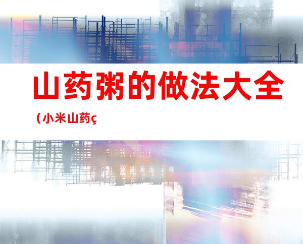 山药粥的做法大全(小米山药粥的做法大全)