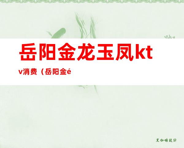 岳阳金龙玉凤ktv消费(岳阳金龙玉凤ktv消费高吗)