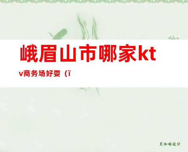峨眉山市哪家ktv商务场好耍()
