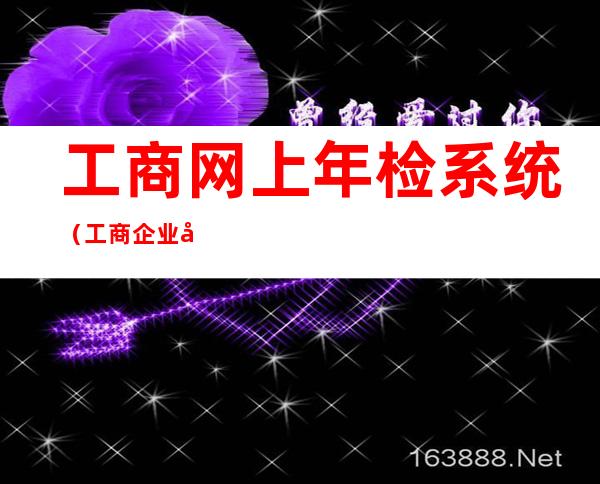 工商网上年检系统（工商企业年检系统）