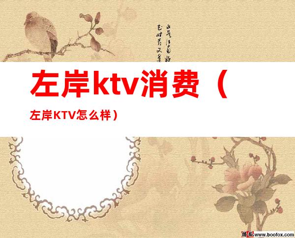 左岸ktv消费(左岸KTV怎么样)