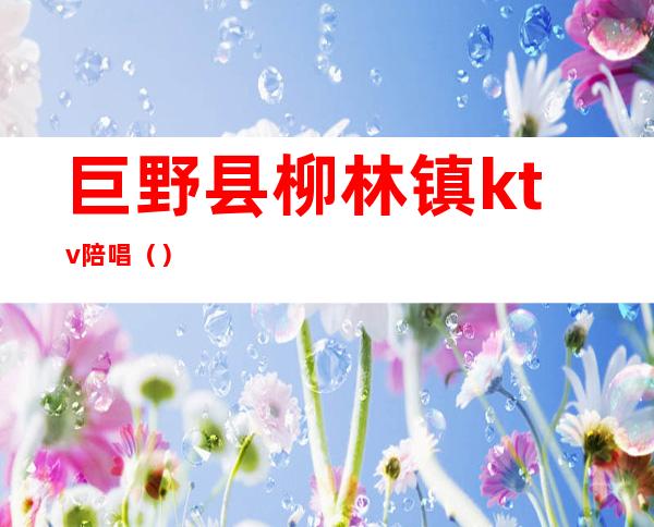 巨野县柳林镇ktv陪唱?()