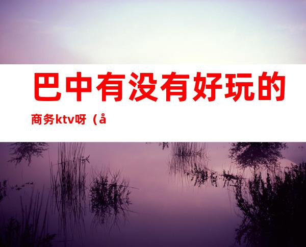 巴中有没有好玩的商务ktv呀(巴中商务ktv有哪些)