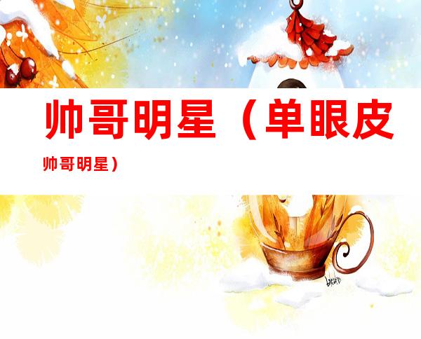 帅哥明星(单眼皮帅哥明星)