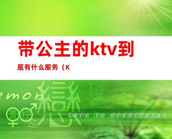 带公主的ktv到底有什么服务(KTV里有公主吗)