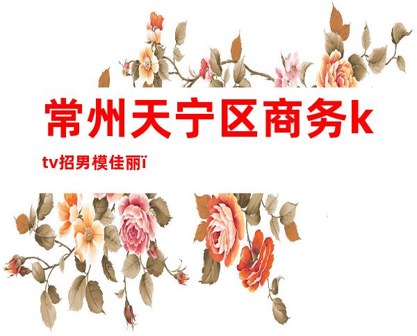 常州天宁区商务ktv招男模佳丽(常州ktv佳丽模特招聘)