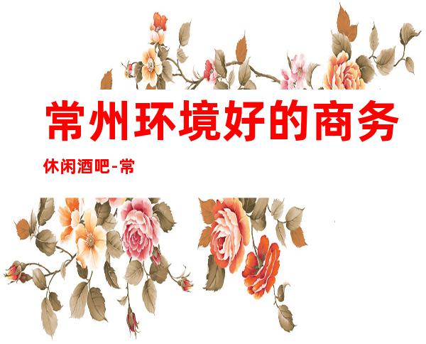 常州环境好的商务休闲酒吧-常州高档酒吧订房热 线