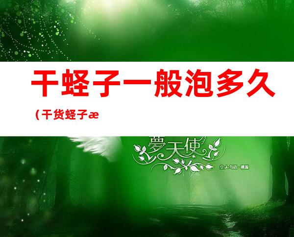 干蛏子一般泡多久(干货蛏子泡多久)