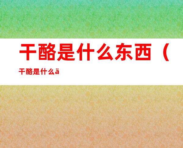 干酪是什么东西（干酪是什么东西图片）