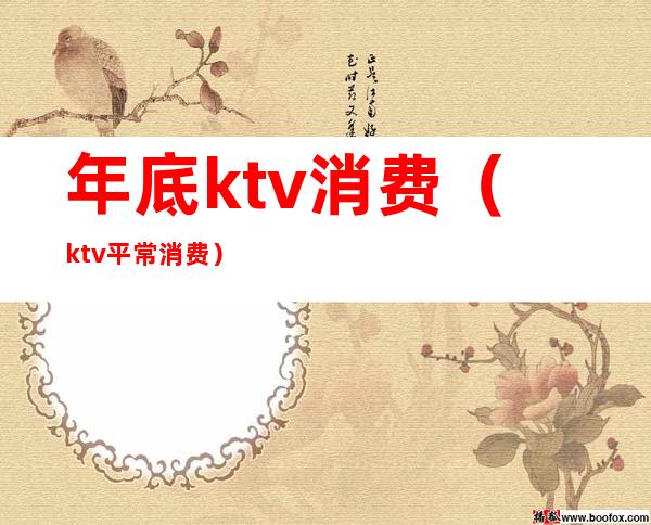年底ktv消费(ktv平常消费)