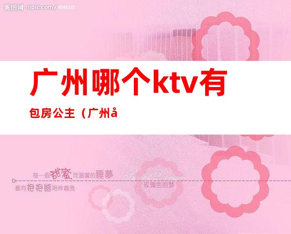 广州哪个ktv有包房公主（广州哪个ktv有包房公主服务）