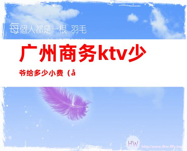广州商务ktv少爷给多少小费(广州商务ktv招聘少爷)
