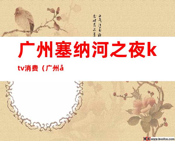 广州塞纳河之夜ktv消费(广州塞纳河之夜ktv消费价格)