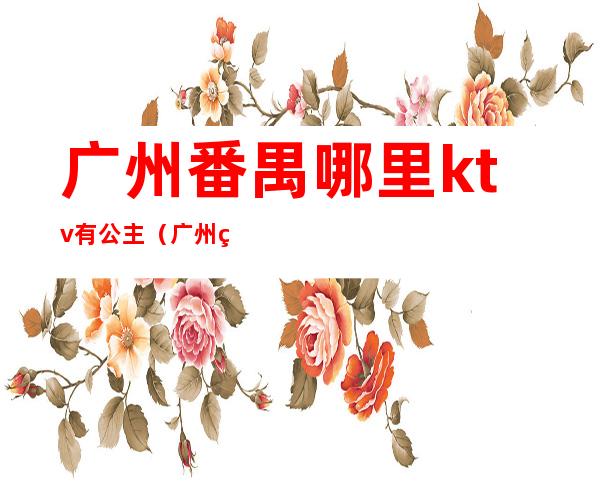 广州番禺哪里ktv有公主(广州的ktv有公主吗0)