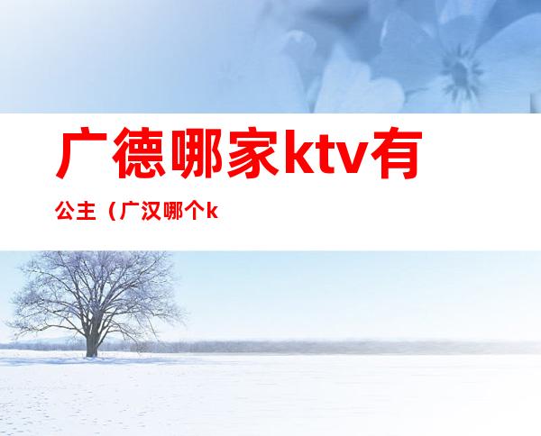 广德哪家ktv有公主(广汉哪个ktv有公主)