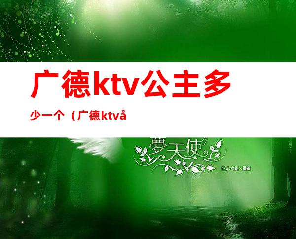 广德ktv公主多少一个(广德ktv哪有公主)