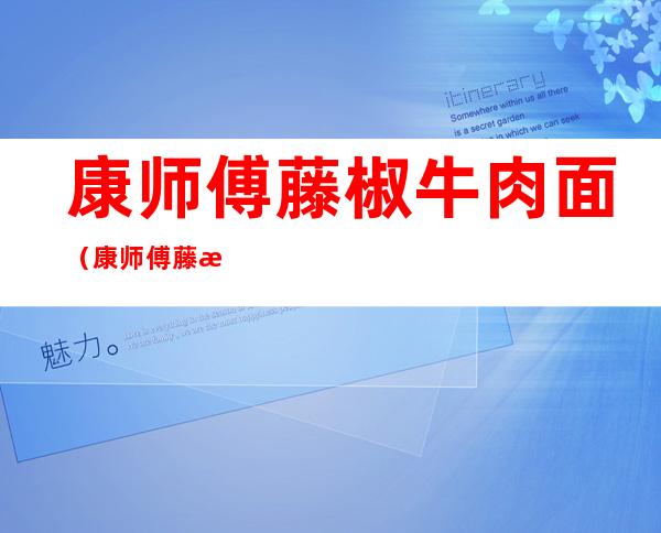 康师傅藤椒牛肉面(康师傅藤椒牛肉面多少钱一袋)