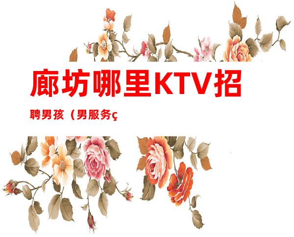 廊坊哪里KTV招聘男孩（男服务生）-走心负责