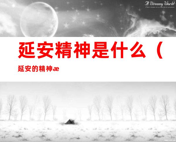 延安精神是什么（延安的精神是什么）