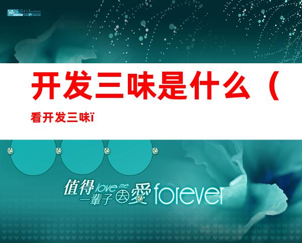 开发三味是什么（看开发三味）