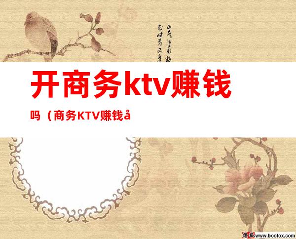 开商务ktv赚钱吗(商务KTV赚钱吗)