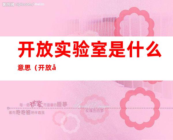开放实验室是什么意思(开放实验室是什么意思啊)