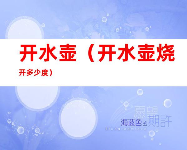 开水壶(开水壶烧开多少度)